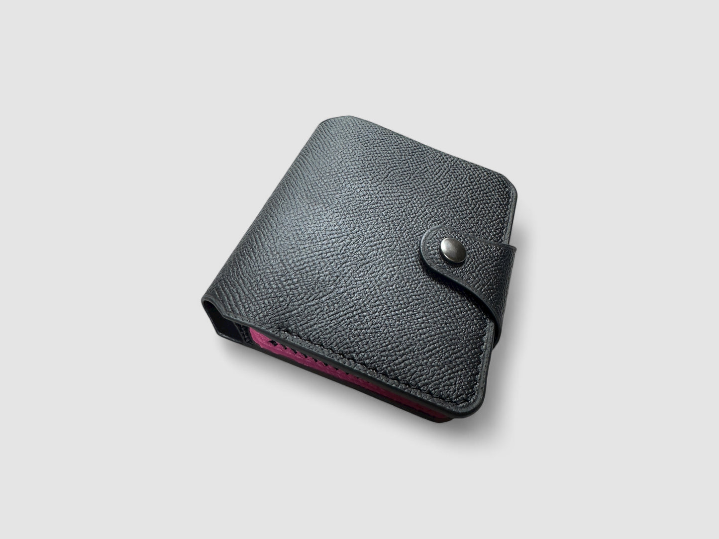 Midnight Rose Snap Button Leather Wallet