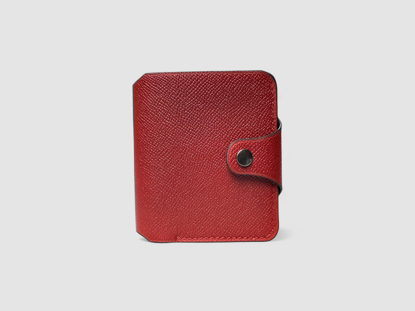 Bordeaux Turquoise Snap Button Leather Wallet