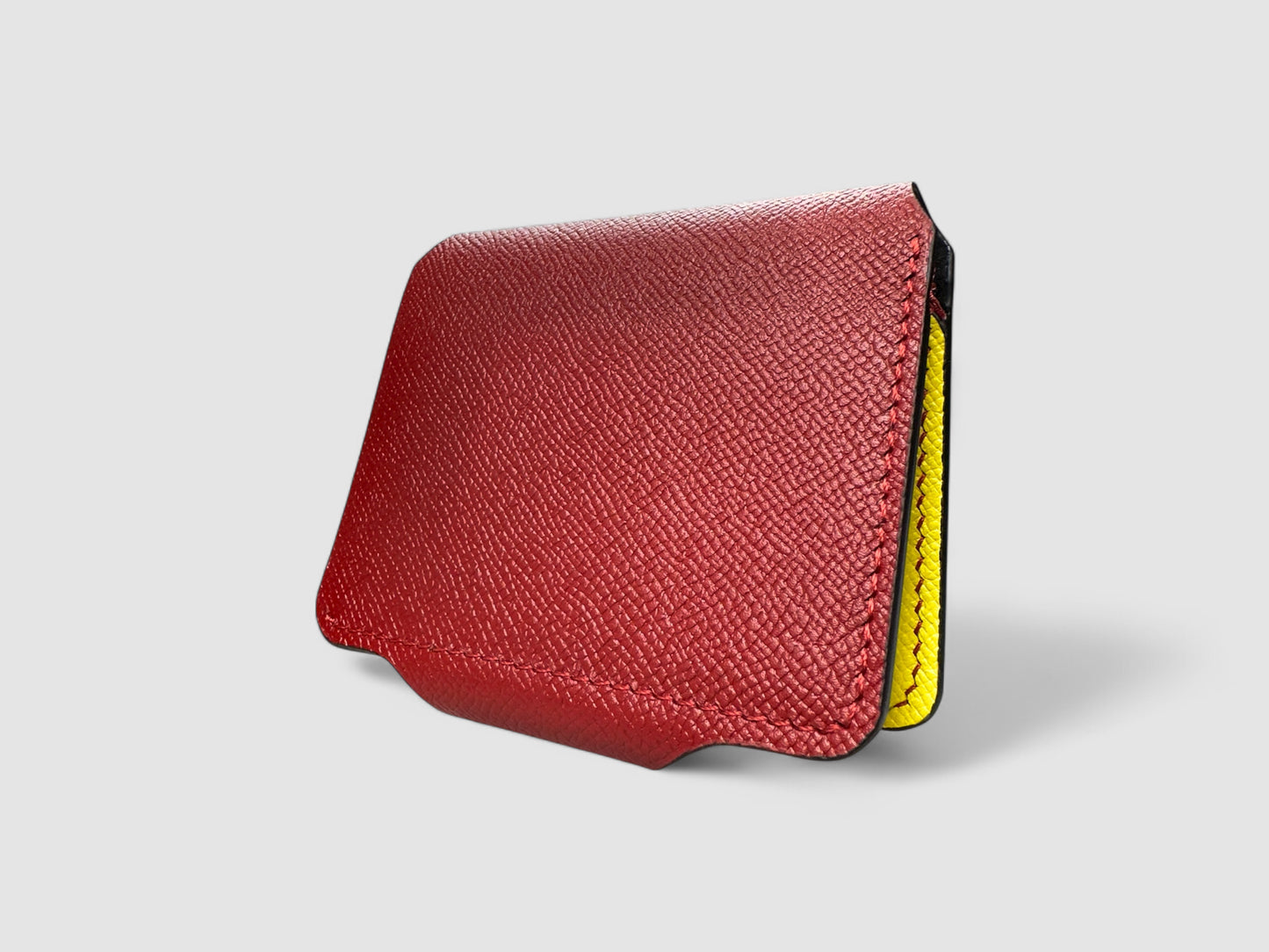 Bordeaux Sun Snap Button Leather Wallet