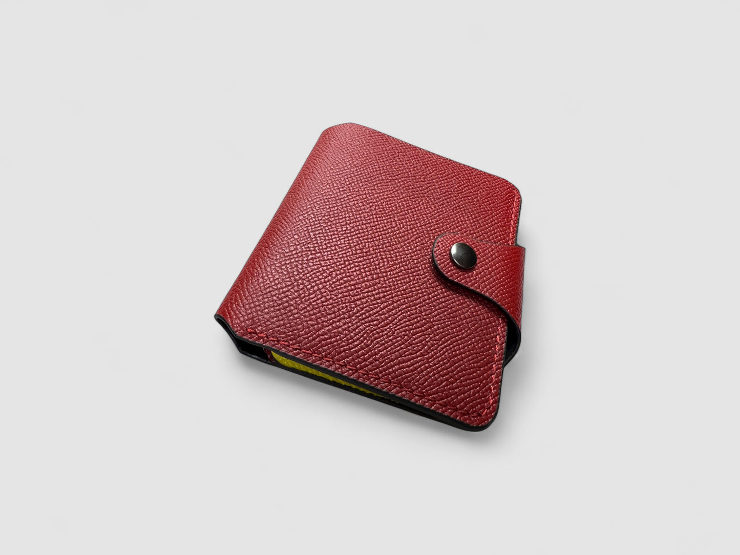 Bordeaux Sun Snap Button Leather Wallet