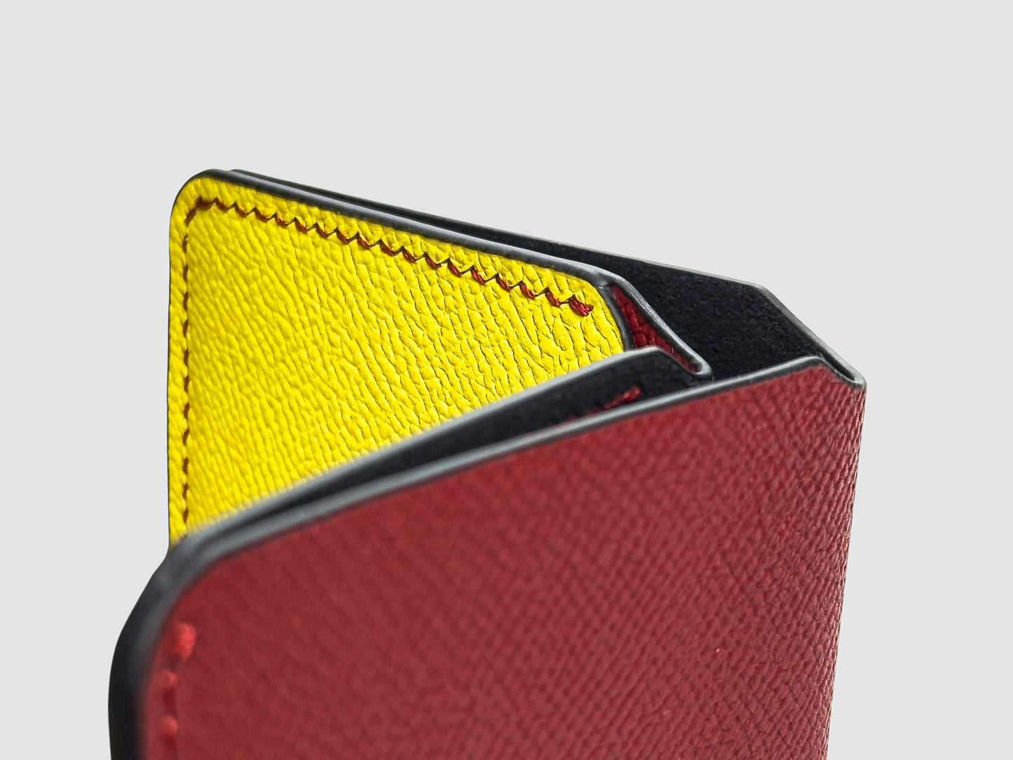 Bordeaux Sun Snap Button Leather Wallet