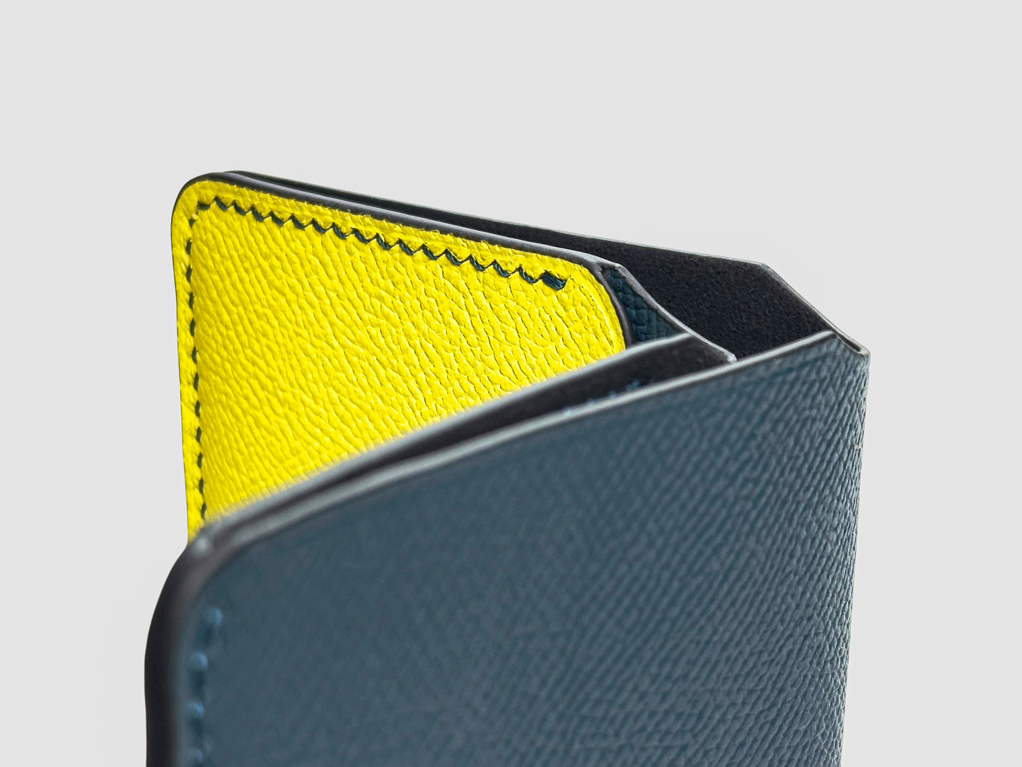 Teal Sun Snap Button Leather Wallet