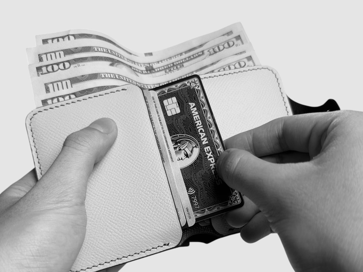 Midnight Rose Snap Button Leather Wallet