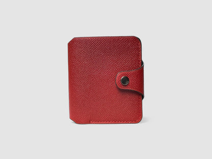 Bordeaux Turquoise Snap Button Leather Wallet