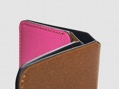 Blush Caramel Snap Button Leather Wallet